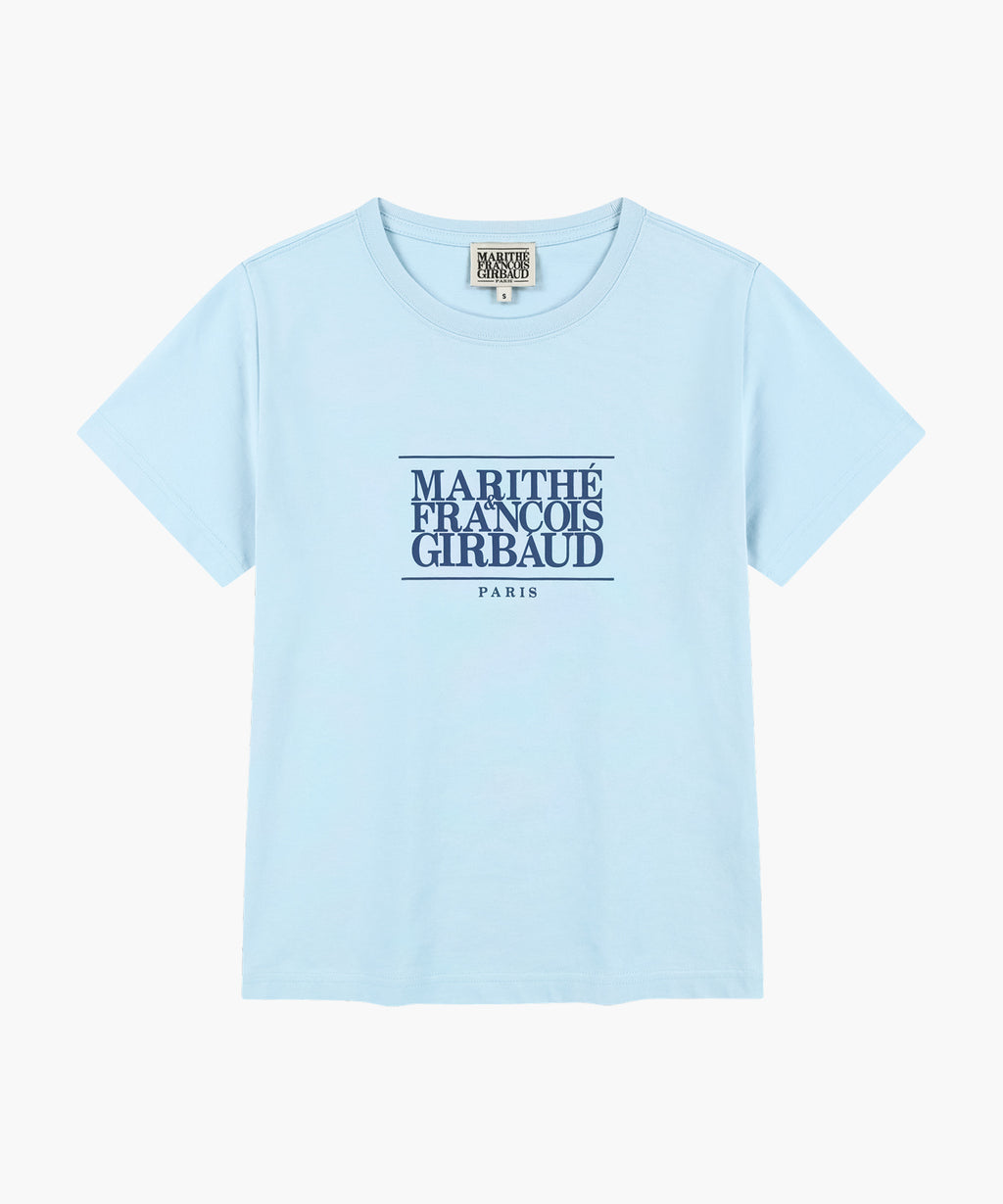 W CLASSIC LOGO TEE ice blue