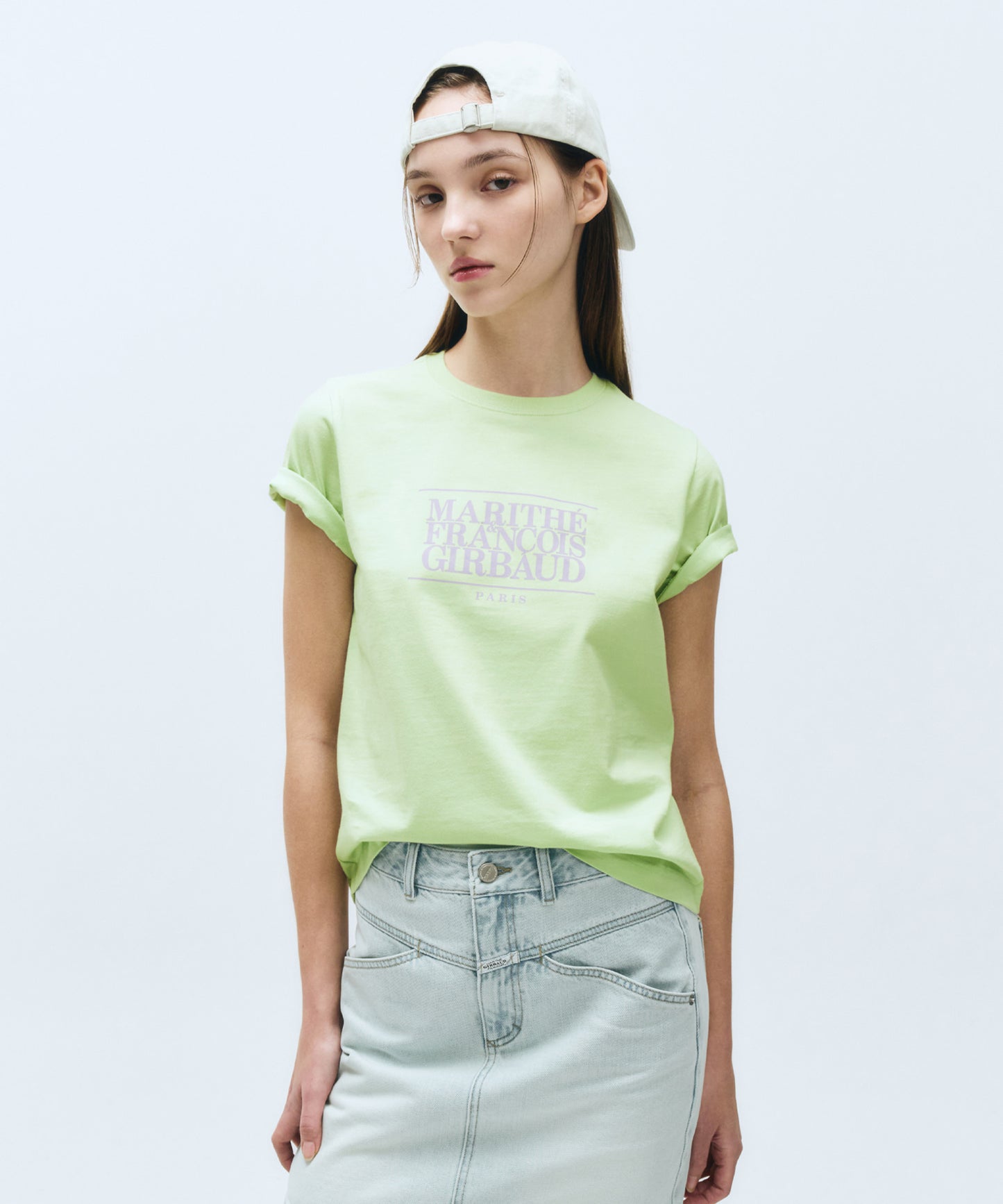 W CLASSIC LOGO TEE light green
