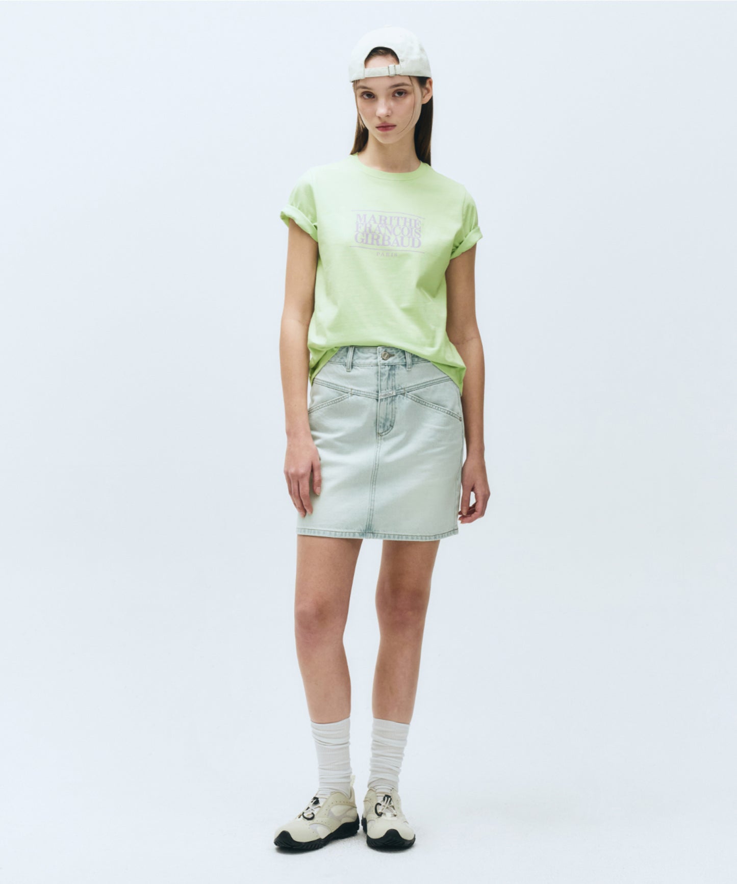 W CLASSIC LOGO TEE light green