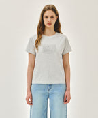 W CLASSIC LOGO TEE light heather gray