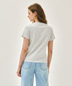 W CLASSIC LOGO TEE light heather gray