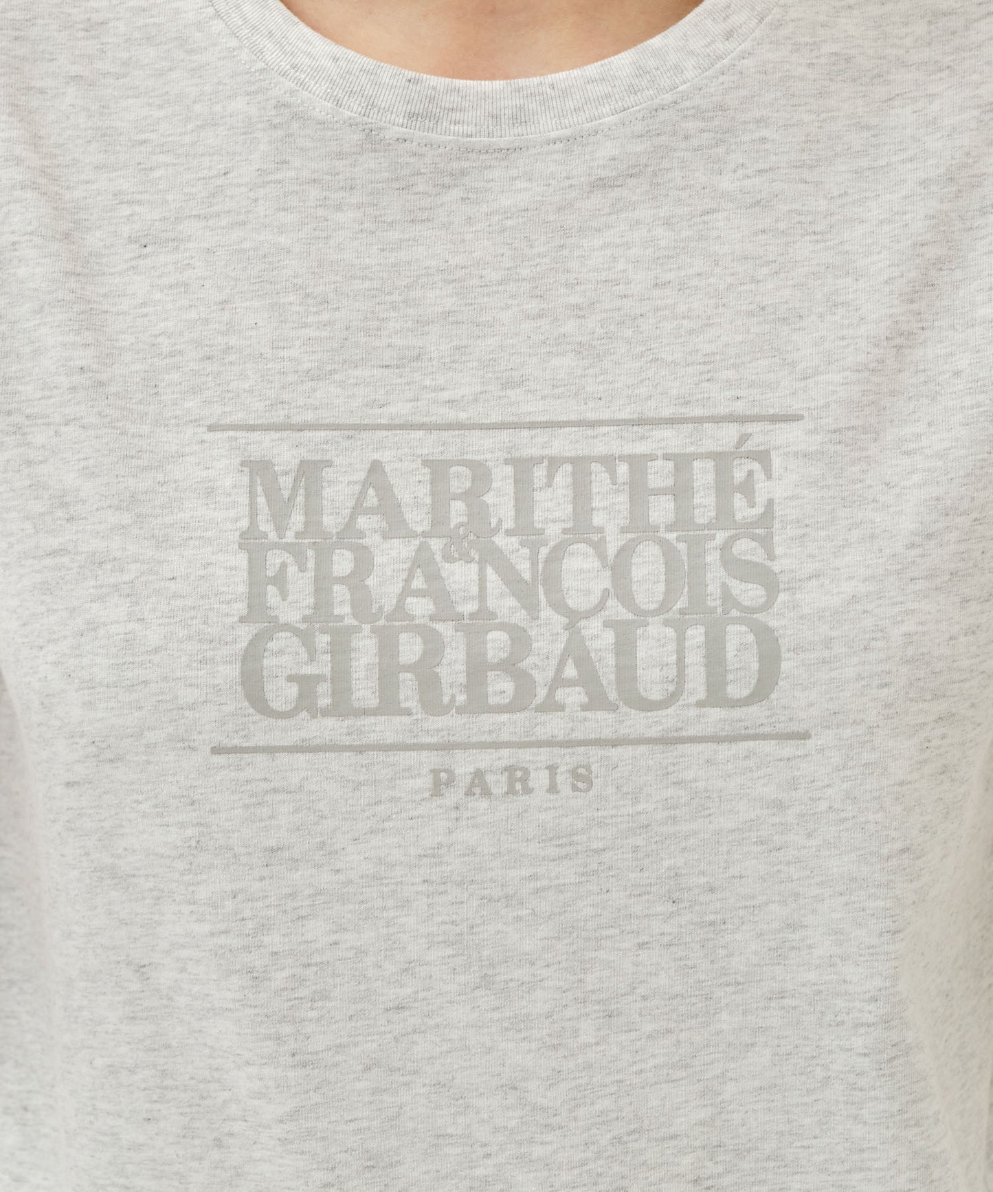 W CLASSIC LOGO TEE light heather gray