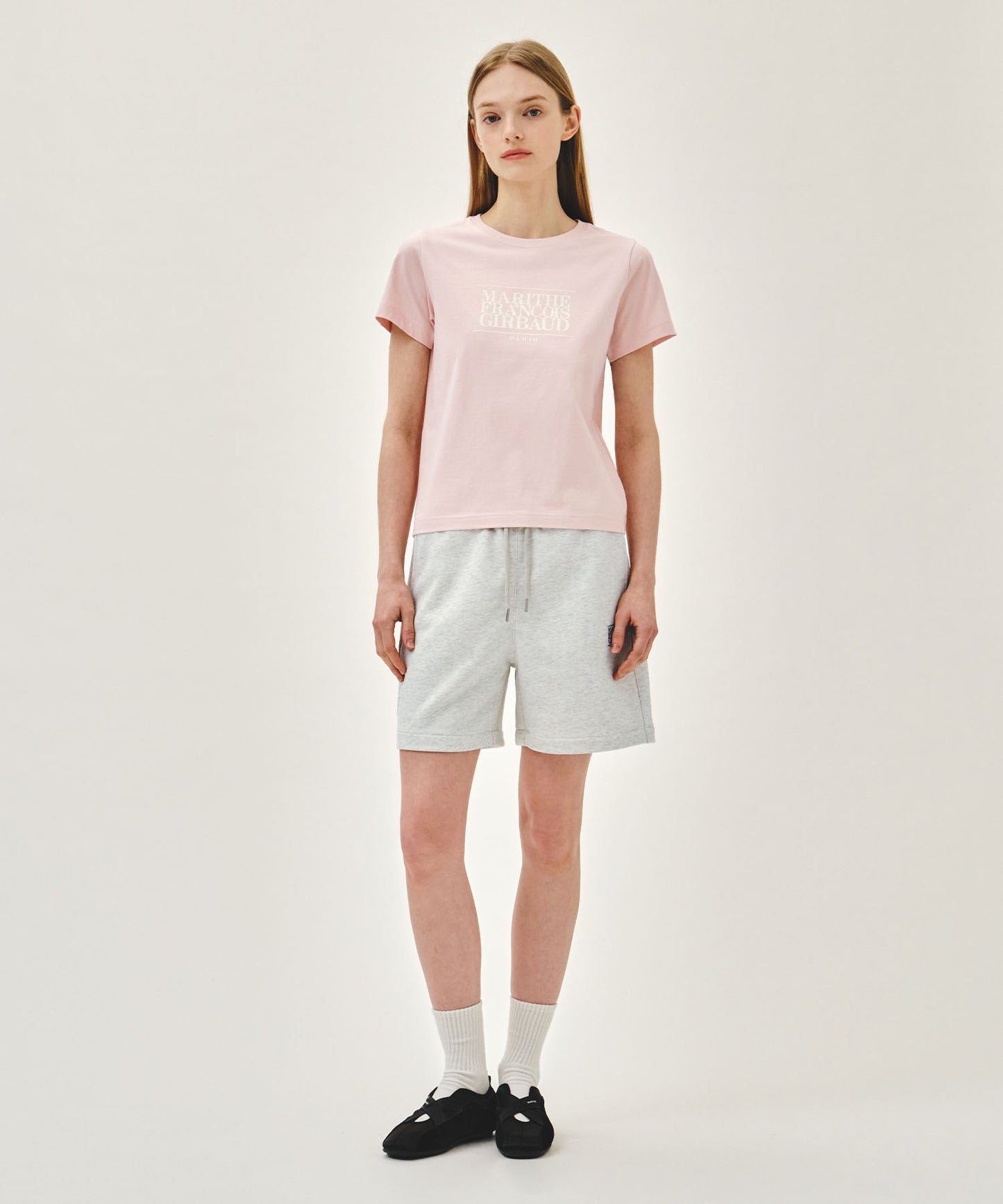 W CLASSIC LOGO TEE light pink