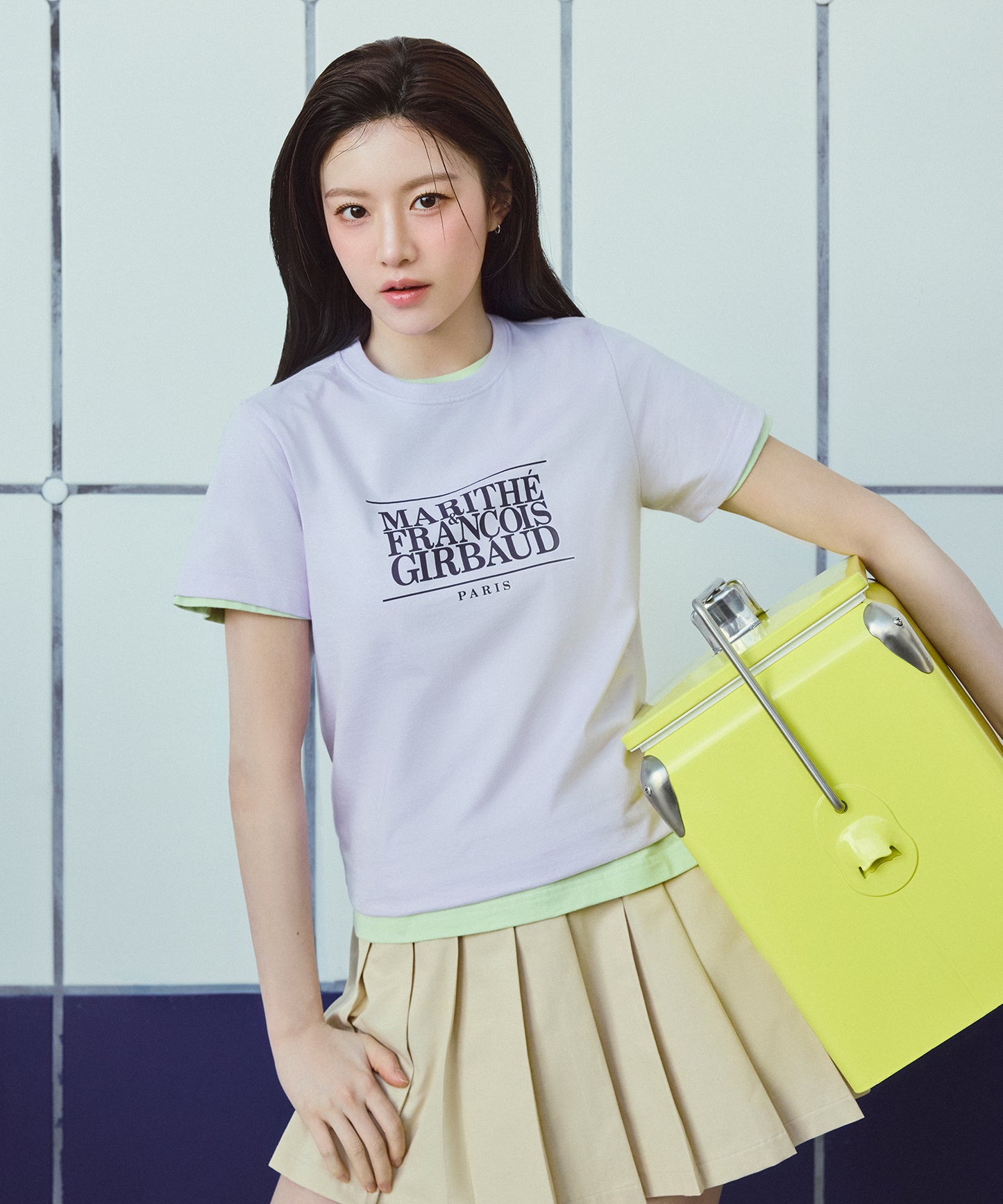 W CLASSIC LOGO TEE light purple