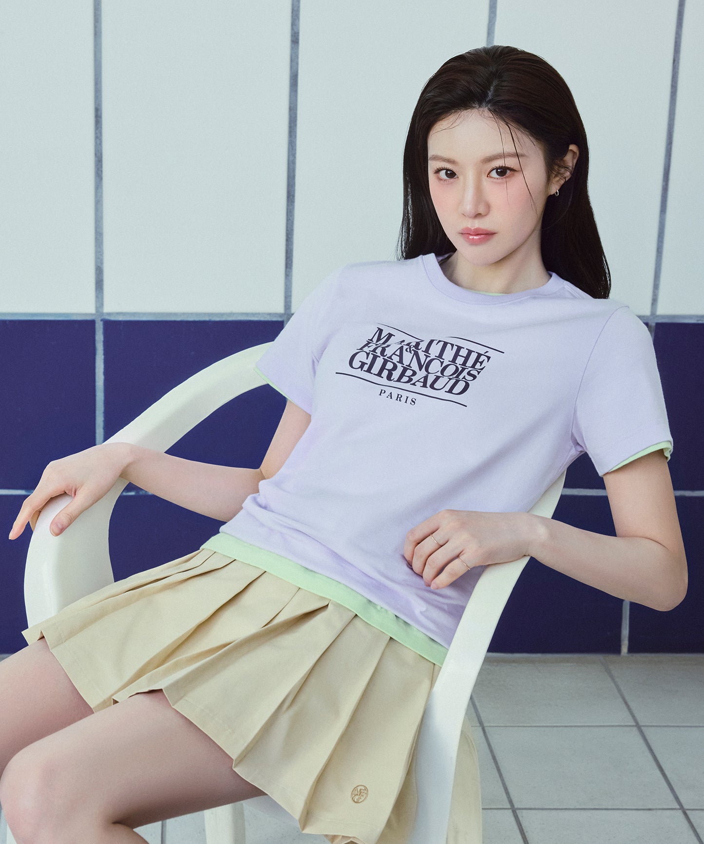 W CLASSIC LOGO TEE light purple