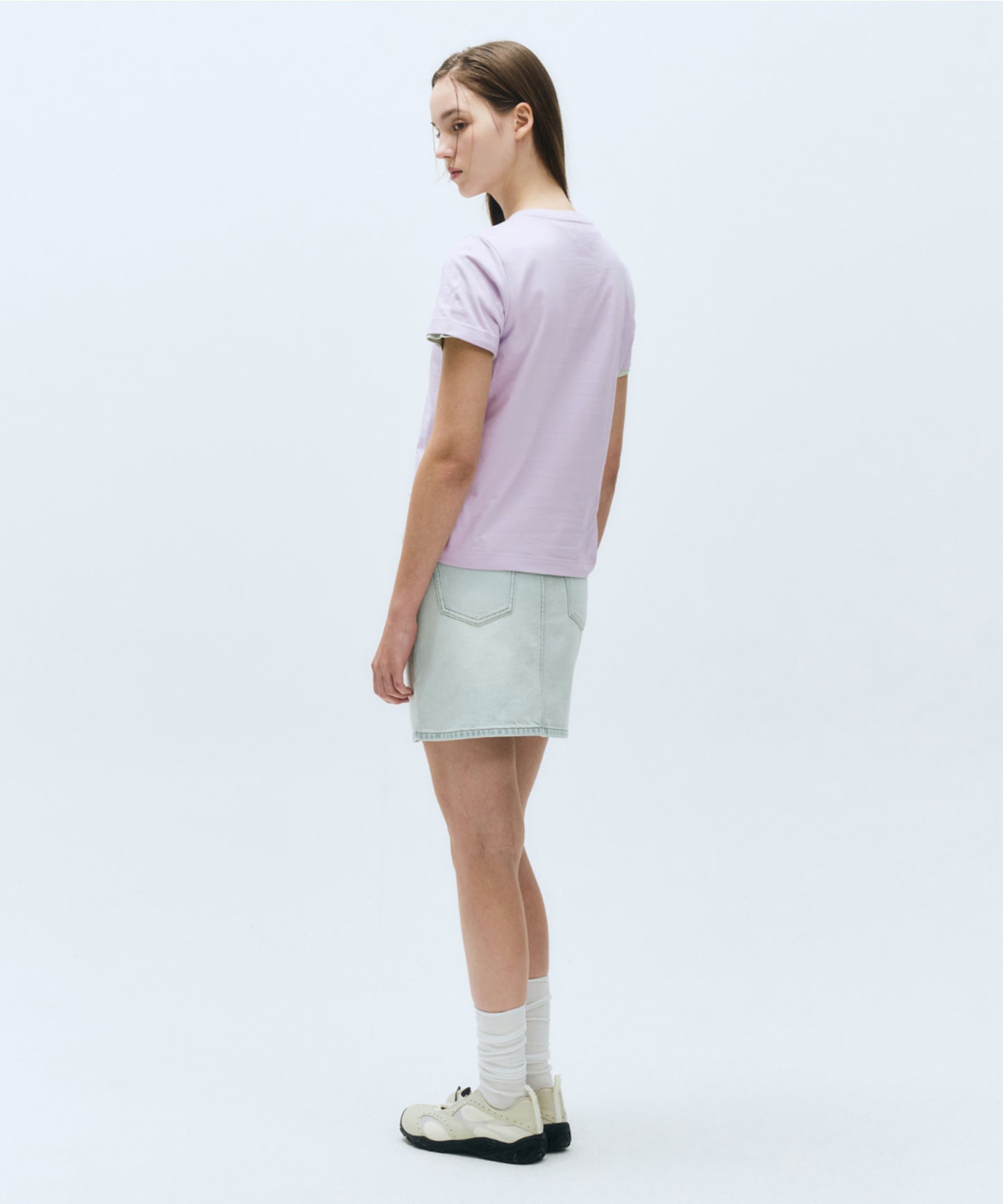 W CLASSIC LOGO TEE light purple