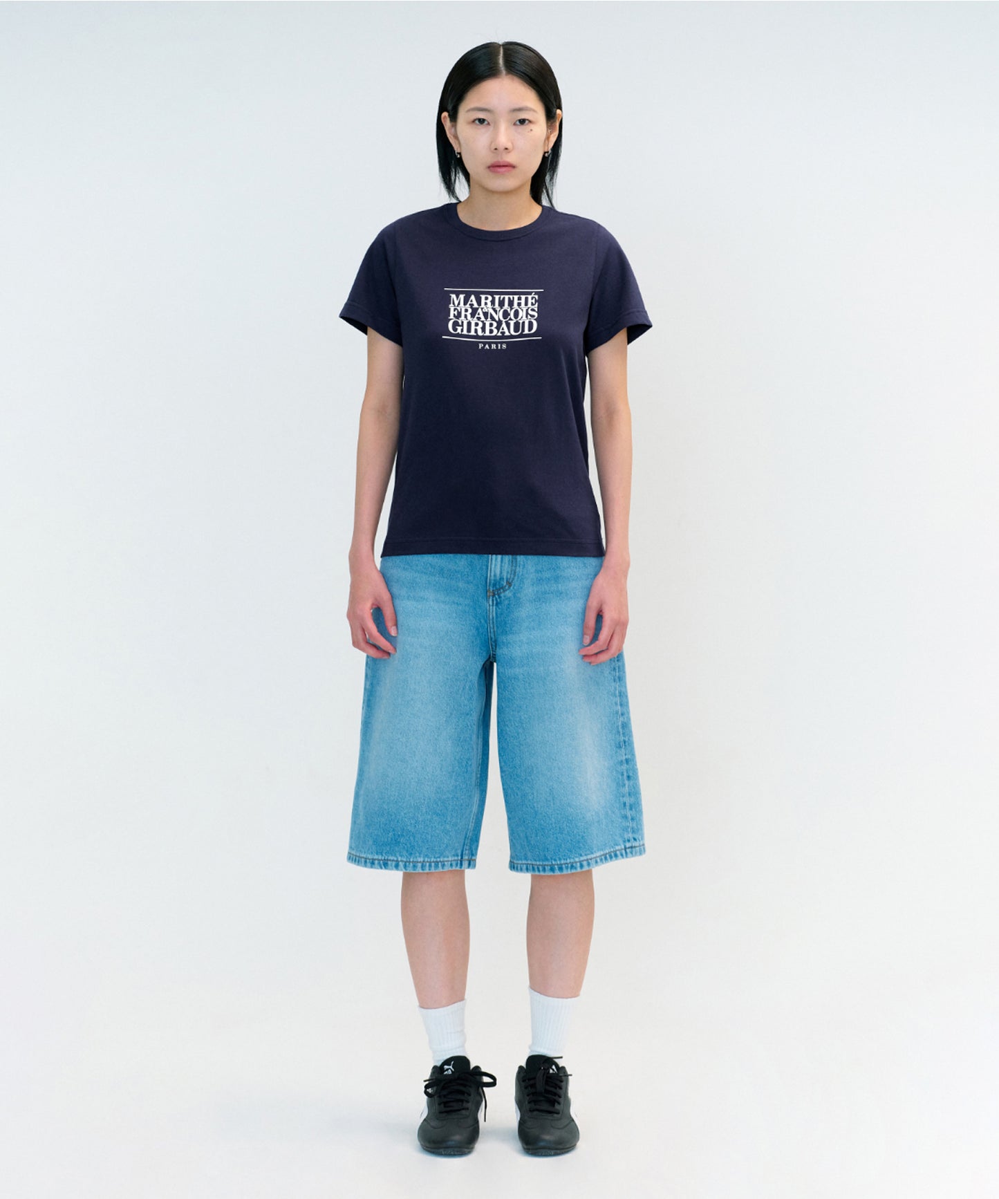 W CLASSIC LOGO TEE navy