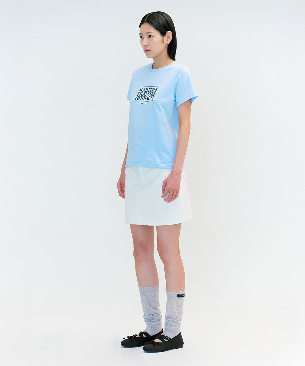 W CLASSIC LOGO TEE sky blue