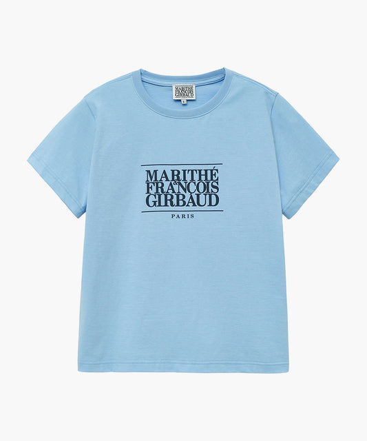 W CLASSIC LOGO TEE sky blue
