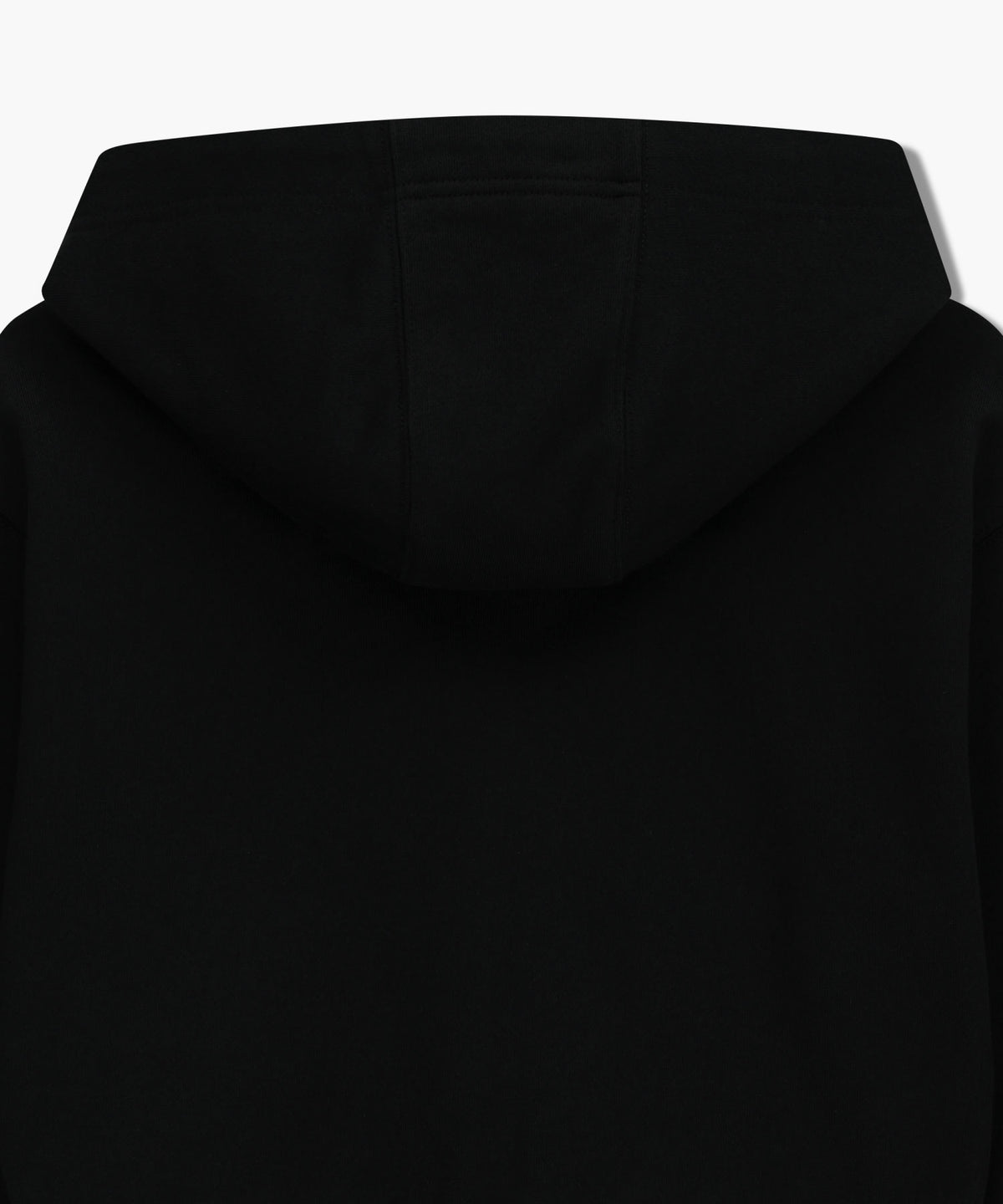 W EMBROIDERY CLASSIC LOGO CROP HOODIE ZIPUP black