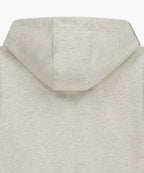 W EMBROIDERY CLASSIC LOGO CROP HOODIE ZIPUP oatmeal