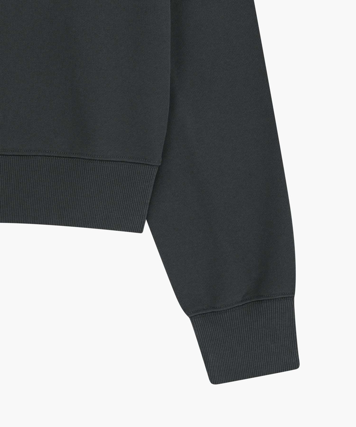 W FLOWER CLASSIC LOGO CROP SWEATSHIRT charcoal