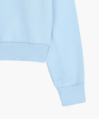 W FLOWER CLASSIC LOGO CROP SWEATSHIRT sky blue