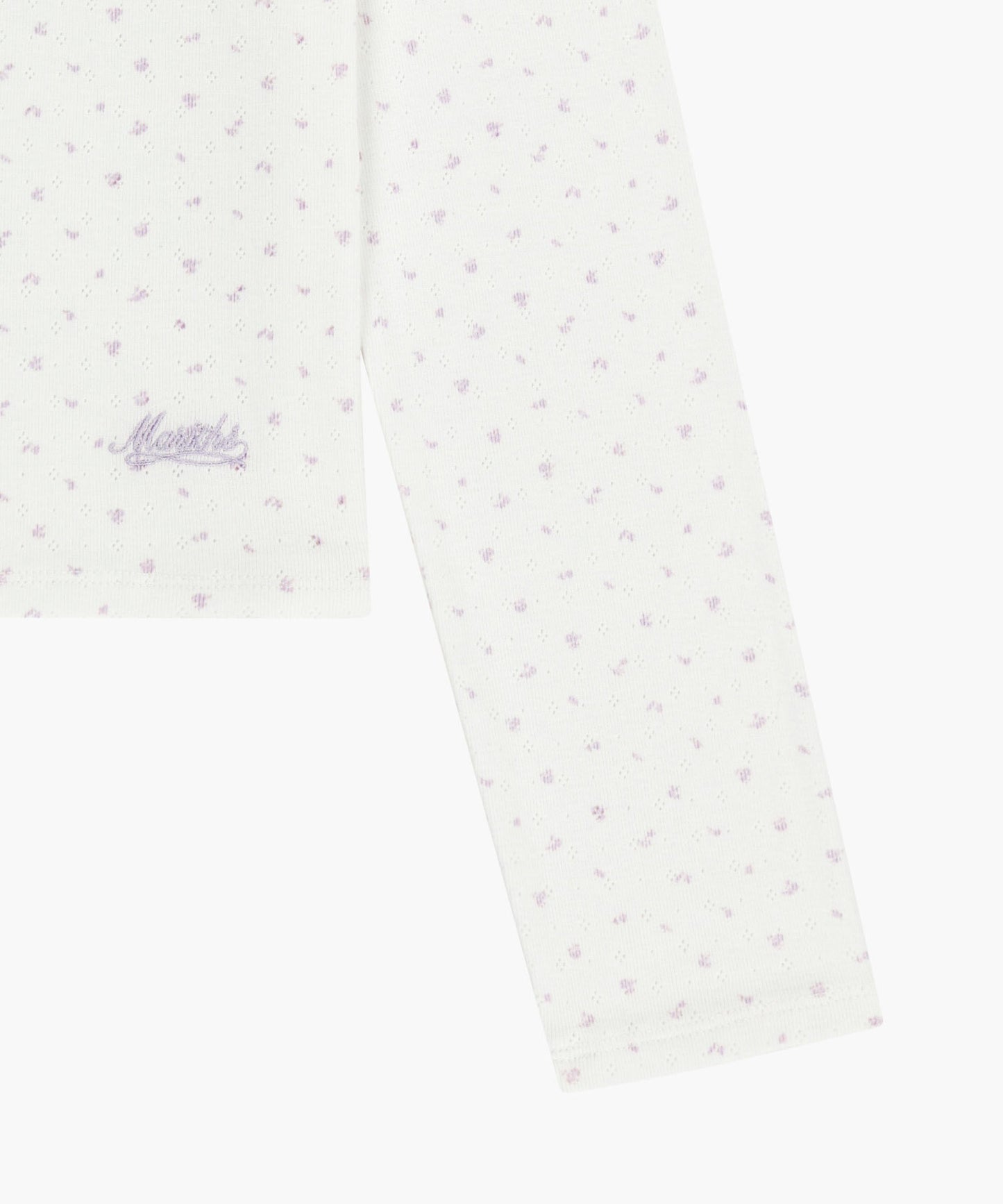 W FLOWER PATTERN LONG SLEEVE TEE ivory M