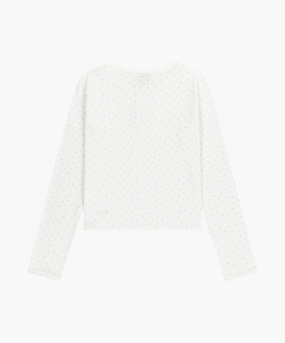 W FLOWER PATTERN LONG SLEEVE TEE ivory M