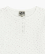 W FLOWER PATTERN LONG SLEEVE TEE ivory M