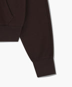 W SMALL CLASSIC LOGO CROP HOODIE brown