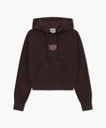 W SMALL CLASSIC LOGO CROP HOODIE brown