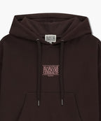 W SMALL CLASSIC LOGO CROP HOODIE brown