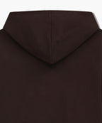 W SMALL CLASSIC LOGO CROP HOODIE brown