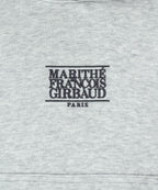 W SMALL CLASSIC LOGO CROP HOODIE light heather gray