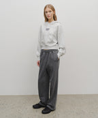 W SMALL CLASSIC LOGO CROP HOODIE light heather gray