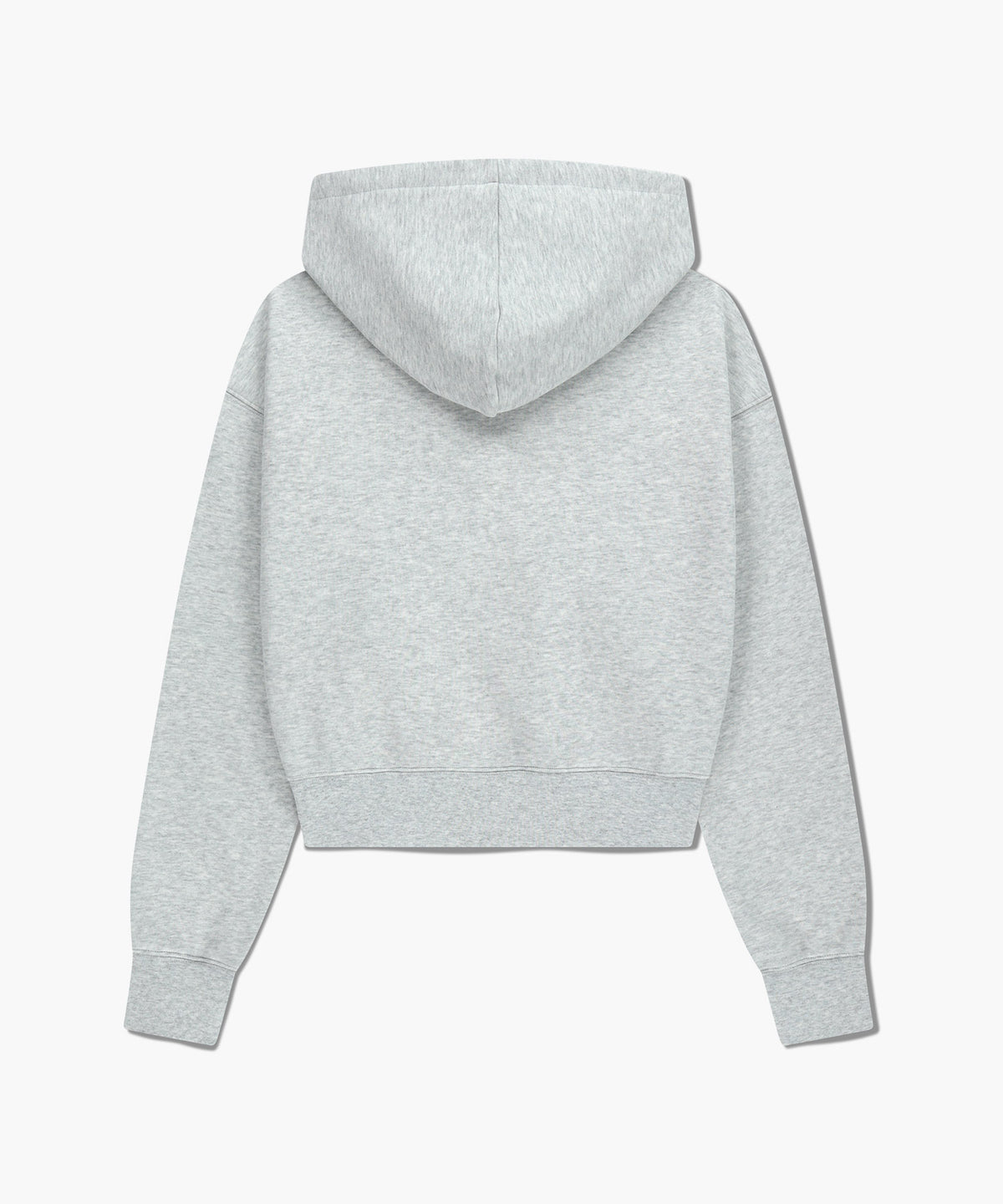 W SMALL CLASSIC LOGO CROP HOODIE light heather gray