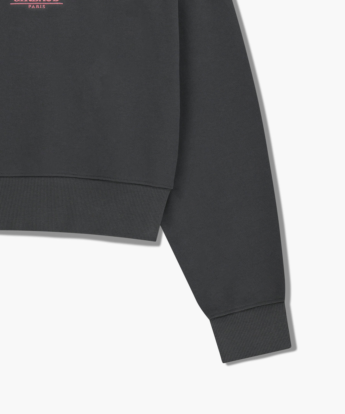 W SMALL CLASSIC LOGO CROP SWEATSHIRT charcoal