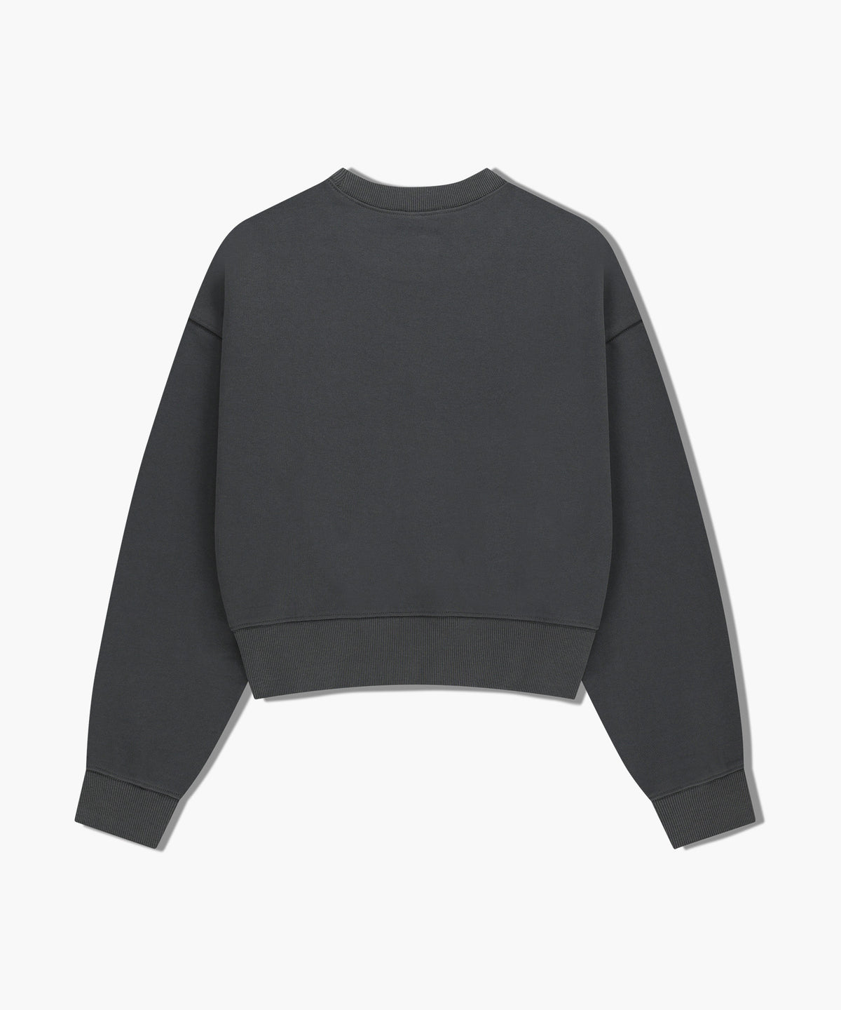 W SMALL CLASSIC LOGO CROP SWEATSHIRT charcoal