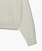 W SMALL CLASSIC LOGO CROP SWEATSHIRT oatmeal