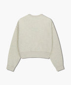W SMALL CLASSIC LOGO CROP SWEATSHIRT oatmeal