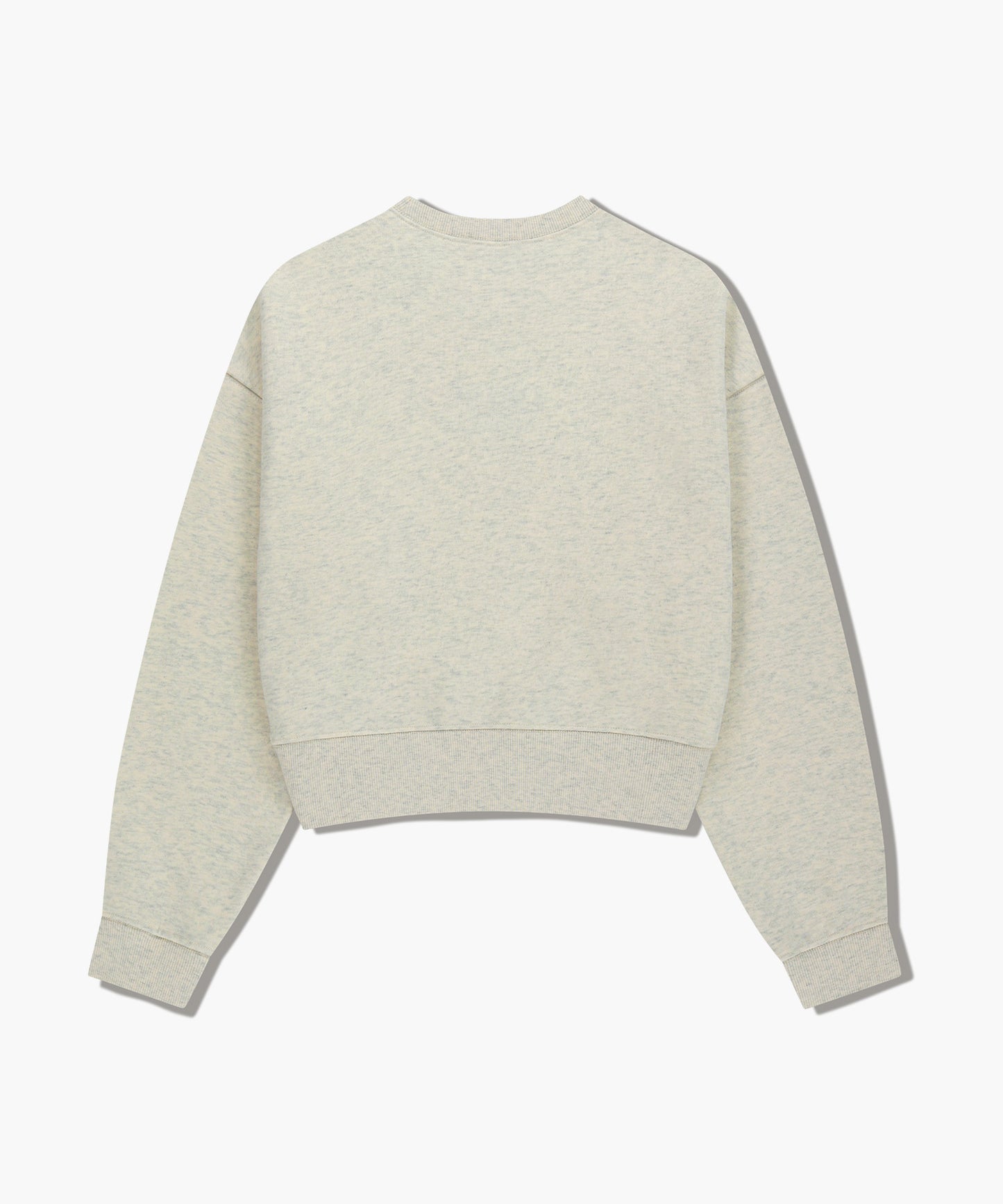 W SMALL CLASSIC LOGO CROP SWEATSHIRT oatmeal