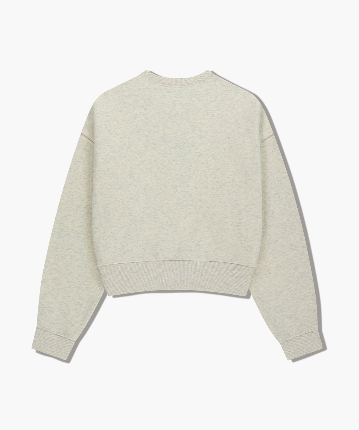 W SMALL CLASSIC LOGO CROP SWEATSHIRT oatmeal