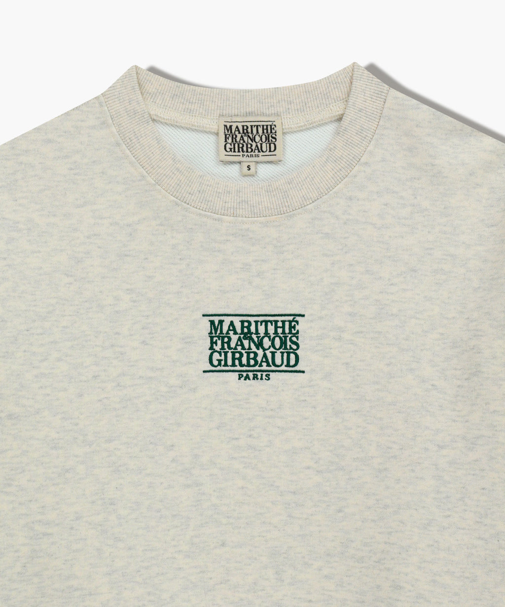 W SMALL CLASSIC LOGO CROP SWEATSHIRT oatmeal