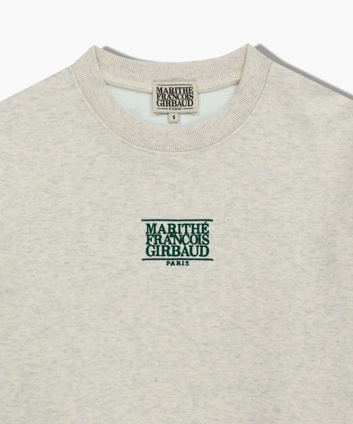 W SMALL CLASSIC LOGO CROP SWEATSHIRT oatmeal