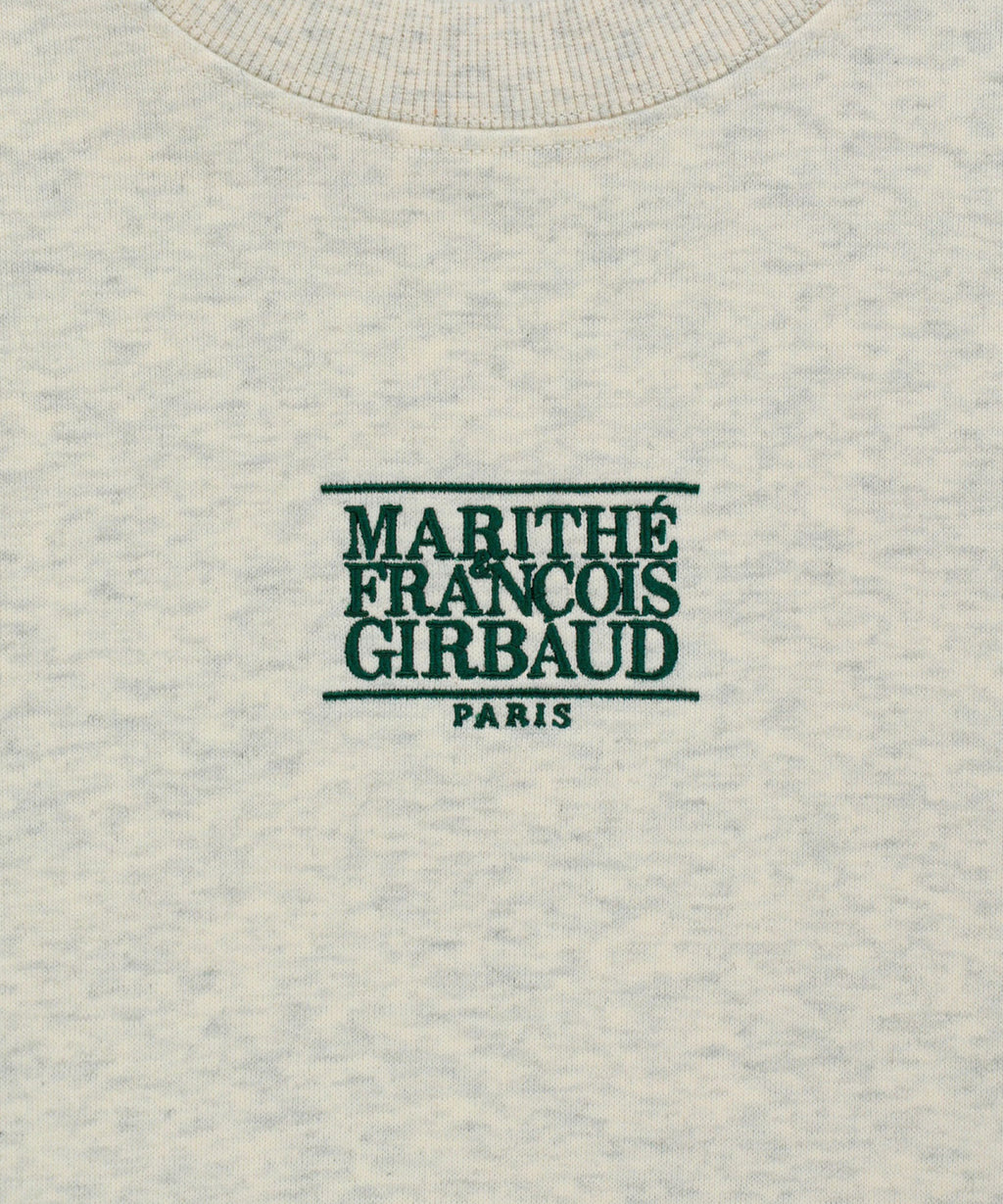 W SMALL CLASSIC LOGO CROP SWEATSHIRT oatmeal