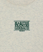 W SMALL CLASSIC LOGO CROP SWEATSHIRT oatmeal