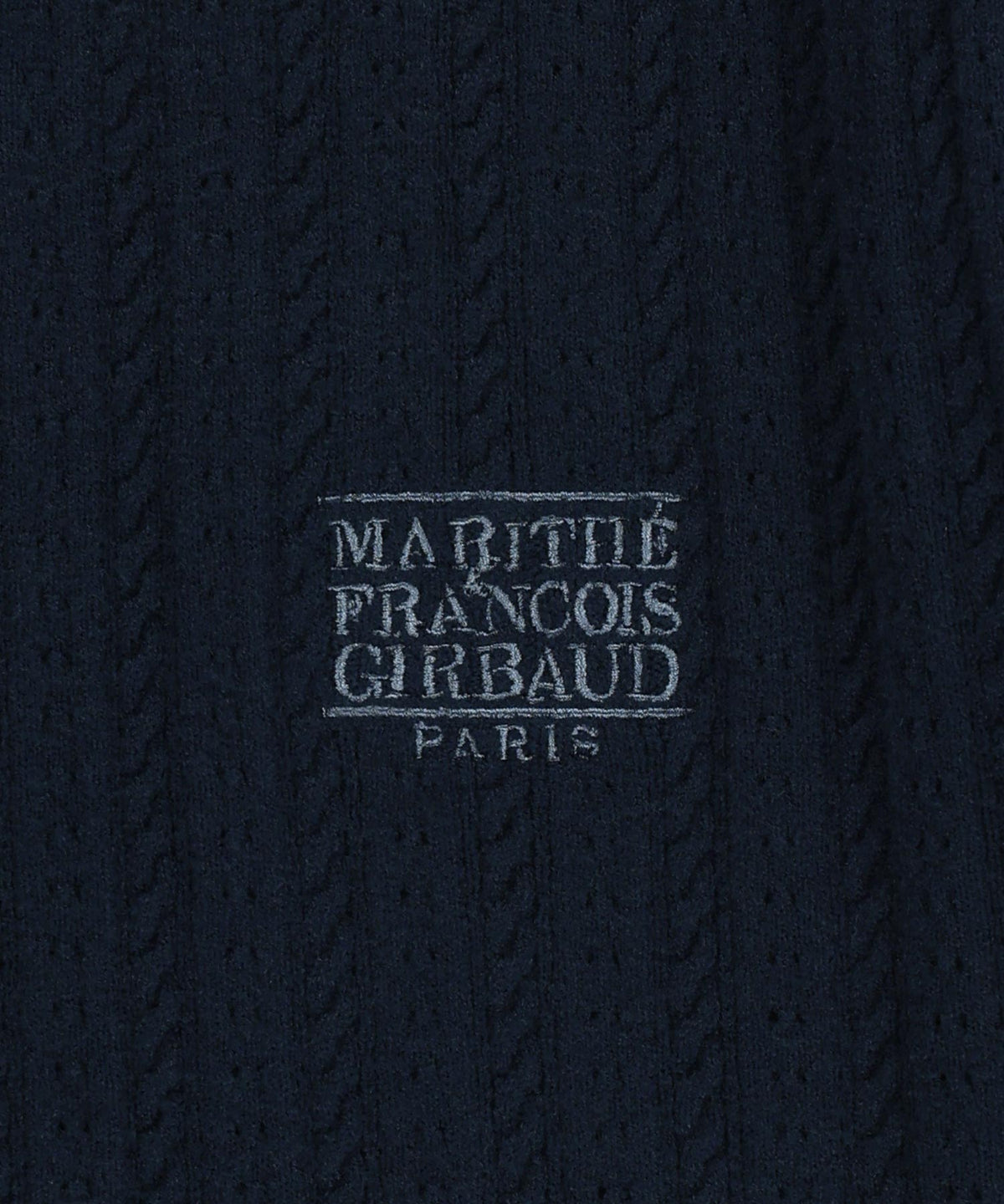 W SMALL CLASSIC LOGO HALF KNIT CARDIGAN SET UP navy