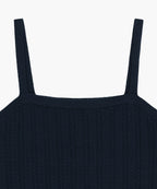 W SMALL CLASSIC LOGO HALF KNIT CARDIGAN SET UP navy