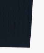 W SMALL CLASSIC LOGO HALF KNIT CARDIGAN SET UP navy