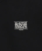 W SMALL CLASSIC LOGO HALF ZIPUP CROP SWEATSHIRT black