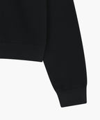 W SMALL CLASSIC LOGO HALF ZIPUP CROP SWEATSHIRT black