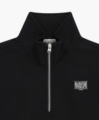 W SMALL CLASSIC LOGO HALF ZIPUP CROP SWEATSHIRT black