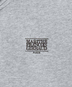 W SMALL CLASSIC LOGO HALF ZIPUP CROP SWEATSHIRT heather gray