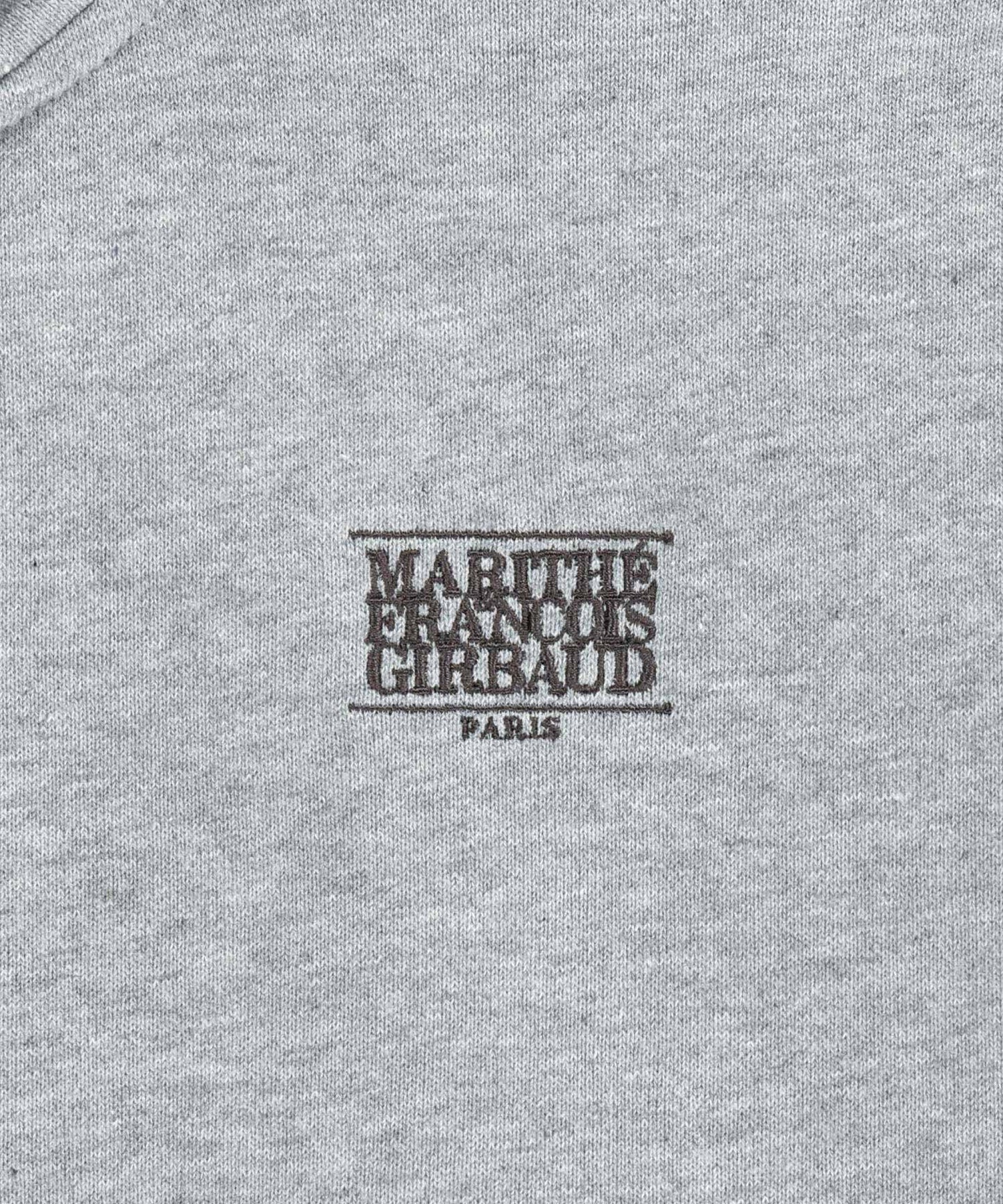 W SMALL CLASSIC LOGO HALF ZIPUP CROP SWEATSHIRT heather gray