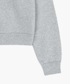 W SMALL CLASSIC LOGO HALF ZIPUP CROP SWEATSHIRT heather gray