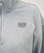 W SMALL CLASSIC LOGO HALF ZIPUP CROP SWEATSHIRT heather gray