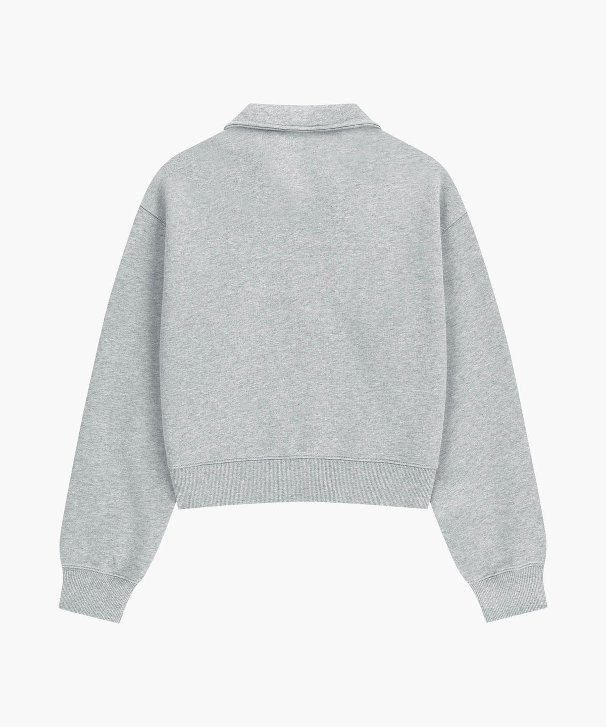 W SMALL CLASSIC LOGO HALF ZIPUP CROP SWEATSHIRT heather gray