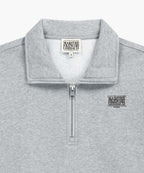 W SMALL CLASSIC LOGO HALF ZIPUP CROP SWEATSHIRT heather gray
