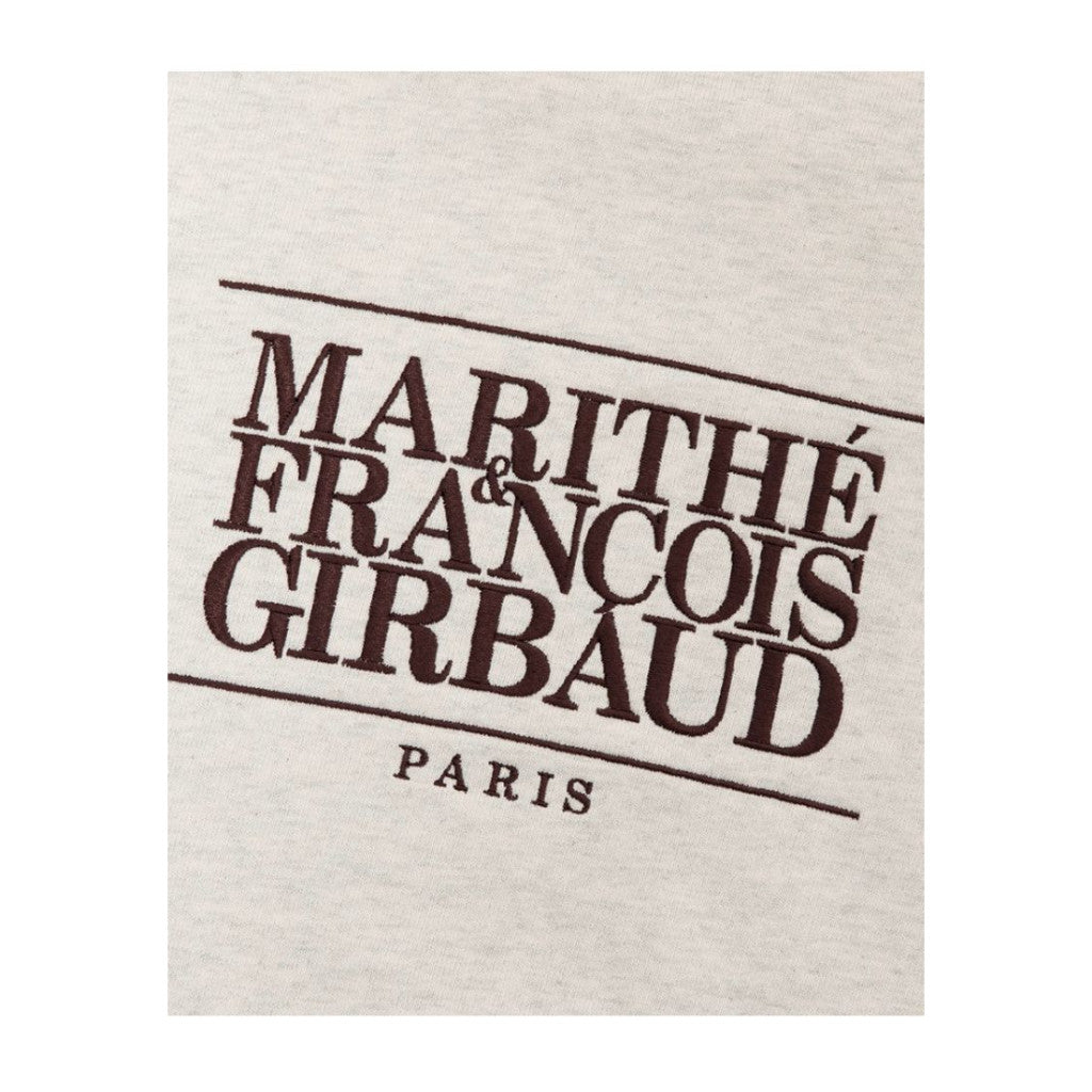 W CLASSIC LOGO CROP SWEATSHIRT oatmeal
